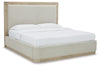 Hennington Queen Upholstered Bed | Bisque | Ancho: 171.8cm - Alto: 152.4cm - Prof: 228.3cm
