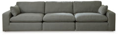 Elyza 3-Piece Sectional Sofa | Smoke | Ancho: 365.8cm - Alto: 91.4cm - Prof: 106.7cm