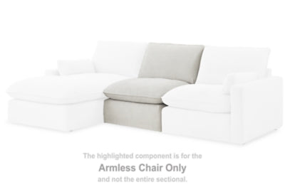 Gimma Armless Chair | Gray | Ancho: 81.3cm - Alto: 91.4cm - Prof: 104.1cm