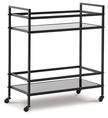 Kailman Bar Cart | Black | Ancho: 704.85 - Alto: 812.8 - Prof : 355.6