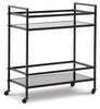 Kailman Bar Cart | Black | Ancho: 704.85 - Alto: 812.8 - Prof : 355.6