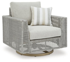 Seton Creek Outdoor Swivel Lounge with Cushion | Gray | Ancho: 92.4cm - Alto: 91.4cm - Prof: 88.9cm