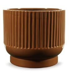 Avalyah Vase (Set of 2) | Burnt Umber | Ancho: 22.5cm - Alto: 20.0cm - Prof: 22.5cm