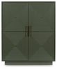 Geirwood Accent Cabinet | Dark Green | Ancho: 101.6cm - Alto: 121.9cm - Prof: 40.6cm