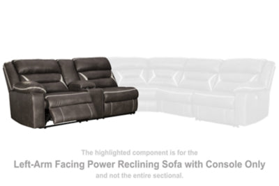 Kincord Left-Arm Facing Power Reclining Sofa with Console | Midnight | Ancho: 210.8cm - Alto: 102.9cm - Prof: 102.9cm