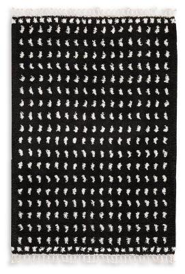 Minston 5' x 7' Rug | Black/White | Ancho: 147.3cm - Alto: 2.5cm - Prof: 218.4cm