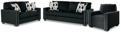 Gleston Sofa and Loveseat with Chair | Onyx | Ancho: 0.0cm - Alto: 0.0cm - Prof: 0.0cm