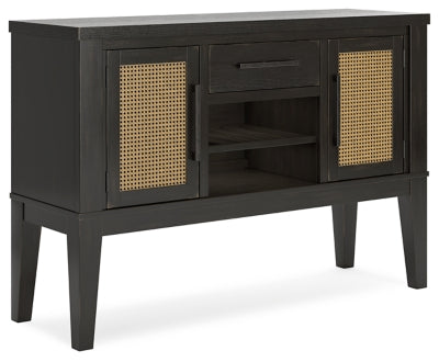 Galliden Dining Server | Black | Ancho: 142.2cm - Alto: 97.2cm - Prof: 45.7cm