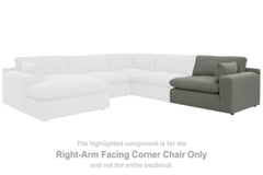 Elyza Right-Arm Facing Corner Chair | Smoke | Ancho: 127.0cm - Alto: 88.9cm - Prof: 104.1cm