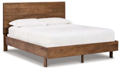 Isanti King Panel Bed | Light Brown | Ancho: 212.7cm - Alto: 116.8cm - Prof: 215.3cm