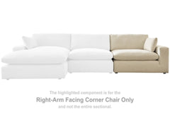 Elyza Right-Arm Facing Corner Chair | Linen | Ancho: 127.0cm - Alto: 88.9cm - Prof: 104.1cm