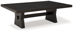 Galliden Coffee Table | Black | Ancho: 137.2cm - Alto: 46.4cm - Prof: 91.4cm
