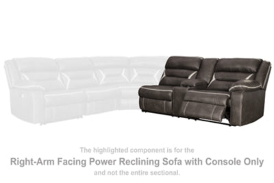 Kincord Right-Arm Facing Power Reclining Sofa with Console | Midnight | Ancho: 210.8cm - Alto: 102.9cm - Prof: 102.9cm