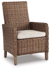 Beachcroft Outdoor Arm Chair with Cushion (Set of 2) | Beige | Ancho: 64.8cm - Alto: 102.2cm - Prof: 65.1cm