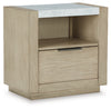 Hennington Nightstand | Bisque | Ancho: 700.02 - Alto: 678.94 - Prof : 431.8