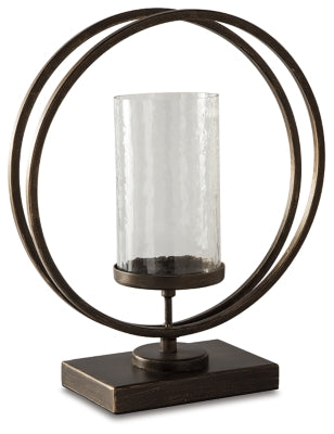 Jalal Candle Holder | Antique Gold Finish | Ancho: 35.6cm - Alto: 41.9cm - Prof: 12.7cm