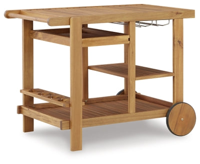 Kailani Serving Cart | Light Brown | Ancho: 981.2 - Alto: 768.35 - Prof : 593.85