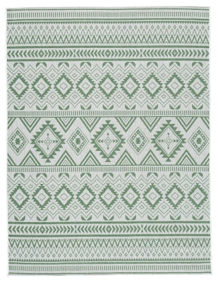 Kierick 7'10" x 9'10" Rug | Green/Cream | Ancho: 2387.6 - Alto: 0.0 - Prof : 2997.2