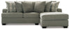 Keener 2-Piece Sectional with Chaise | Ash | Ancho: 2489.2 - Alto: 990.6 - Prof : 1701.8