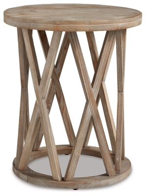 Glasslore End Table | Light Grayish Brown | Ancho: 558.8 - Alto: 612.9 - Prof : 552.45