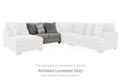 Keener Armless Loveseat | Ash | Ancho: 1320.8 - Alto: 990.6 - Prof : 990.6