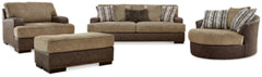 Alesbury Sofa, Oversized Chair, Swivel Chair and Ottoman | Chocolate | Ancho: 0.0cm - Alto: 0.0cm - Prof: 0.0cm