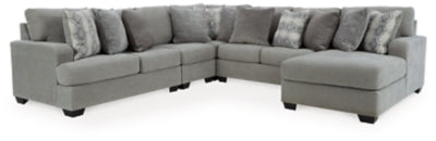 Keener 5-Piece Sectional with Chaise | Ash | Ancho: 3352.8 - Alto: 990.6 - Prof : 3378.2