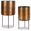 Donisha Planter (Set of 2) | Antique Brass Finish | Ancho: 0.0 - Alto: 0.0 - Prof : 0.0