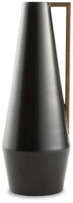 Pouderbell Vase | Black/Gold Finish | Ancho: 15.2cm - Alto: 40.6cm - Prof: 15.2cm