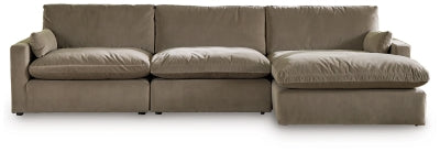 Sophie 3-Piece Sectional Sofa Chaise | Cocoa | Ancho: 335.3cm - Alto: 91.4cm - Prof: 170.2cm