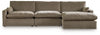Sophie 3-Piece Sectional Sofa Chaise | Cocoa | Ancho: 335.3cm - Alto: 91.4cm - Prof: 170.2cm