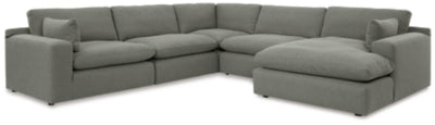 Elyza 5-Piece Sectional with Chaise | Smoke | Ancho: 342.9cm - Alto: 91.4cm - Prof: 342.9cm