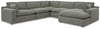 Elyza 5-Piece Sectional with Chaise | Smoke | Ancho: 342.9cm - Alto: 91.4cm - Prof: 342.9cm