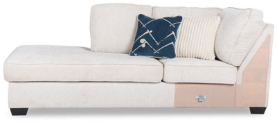 Alyadria Left-Arm Facing Corner Chaise | Ivory | Ancho: 86.4cm - Alto: 94.0cm - Prof: 228.6cm