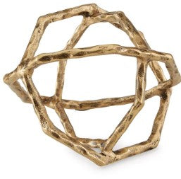 Laddington Sculpture (Set of 2) | Antique Brass Finish | Ancho: 21.9cm - Alto: 16.2cm - Prof: 21.3cm