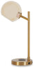Abanson Desk Lamp | Amber/Gold Finish | Ancho: 20.0cm - Alto: 59.1cm - Prof: 26.7cm