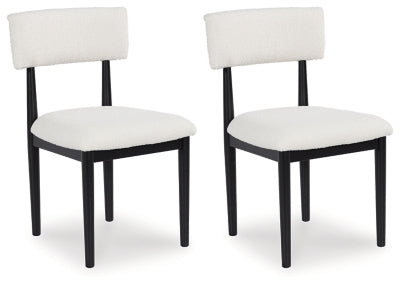 Xandrum Dining Chair | White/Black | Ancho: 51.4cm - Alto: 83.5cm - Prof: 54.6cm