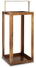 Briana Lantern | Antique Brass Finish | Ancho: 25.4cm - Alto: 53.3cm - Prof: 25.4cm