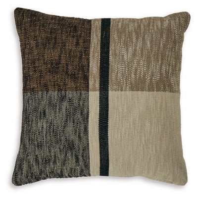Adrielton Pillow (Set of 4) | Black/Brown/Tan | Ancho: 50.8cm - Alto: 50.8cm - Prof: 12.7cm