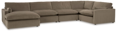 Sophie 5-Piece Sectional with Chaise | Cocoa | Ancho: 424.2cm - Alto: 91.4cm - Prof: 221.0cm