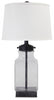 Sharolyn Table Lamp | Transparent/Silver Finish | Ancho: 40.6cm - Alto: 75.2cm - Prof: 40.6cm