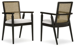 Galliden Dining Arm Chair | Black | Ancho: 56.2cm - Alto: 89.2cm - Prof: 56.8cm