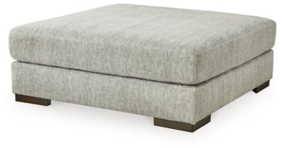 Regent Park Oversized Accent Ottoman | Pewter | Ancho: 129.5cm - Alto: 53.3cm - Prof: 129.5cm