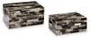 Ellford Box (Set of 2) | Black/Brown/Cream | Ancho: 23.2cm - Alto: 11.7cm - Prof: 18.1cm