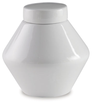 Domina Jar (Set of 2) | White | Ancho: 15.2cm - Alto: 15.2cm - Prof: 15.2cm