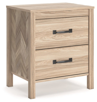 Battelle Nightstand | Tan | Ancho: 54.6cm - Alto: 62.2cm - Prof: 41.3cm