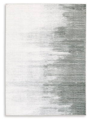 Milset 8'1" x 10' Washable Rug | Black/White/Gray | Ancho: 246.7cm - Alto: 0.3cm - Prof: 304.2cm