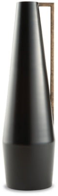 Pouderbell Vase | Black/Gold Finish | Ancho: 15.2cm - Alto: 50.8cm - Prof: 15.2cm