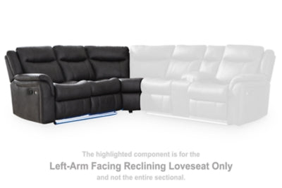 Perarrygin Left-Arm Facing Reclining Loveseat | Carbon | Ancho: 218.4cm - Alto: 101.6cm - Prof: 99.1cm