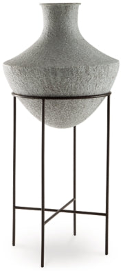 Estonbank Vase | Distressed Cream | Ancho: 38.7cm - Alto: 89.2cm - Prof: 38.7cm